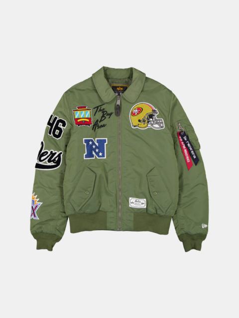Nike SAN FRANCISCO 49ERS X ALPHA X NEW ERA MA-1 COLLARED BOMBER JACKET