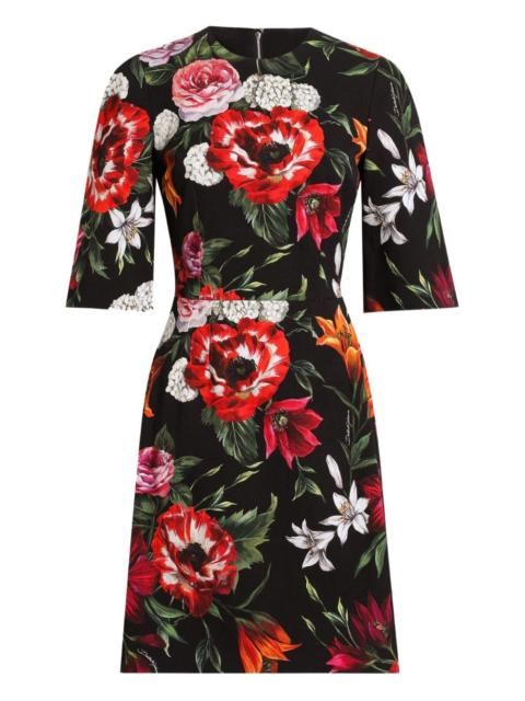 floral-print mini dress