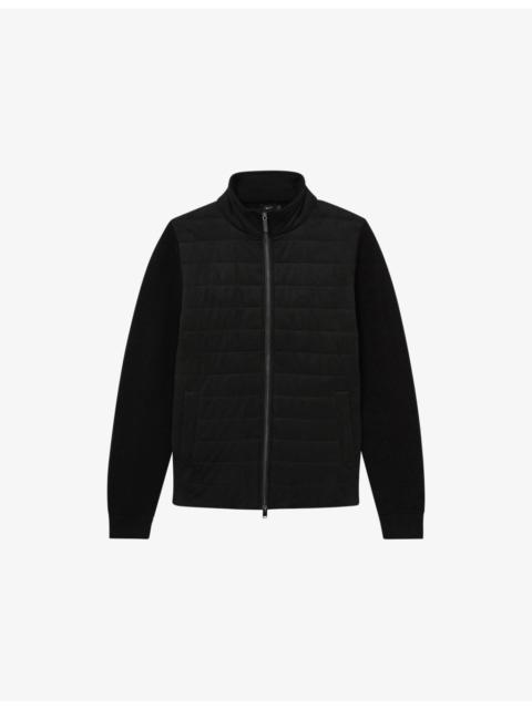 REISS Bram Quilted Zip-Through Stretch-Woven Jacket