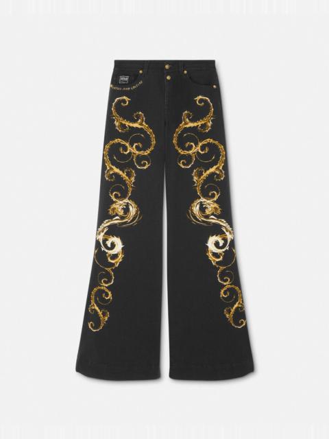 VERSACE JEANS COUTURE Chromo Couture Wide Flared Jeans