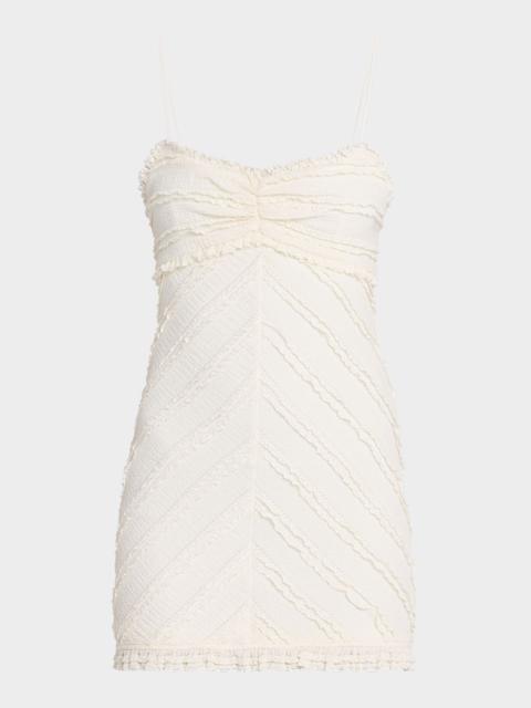LoveShackFancy Taryn Ruffle-Trim Mini Dress