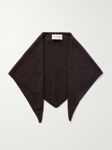 Johnstons of Elgin Cashmere scarf Dark brown