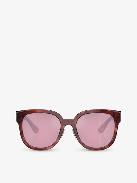 Miu Miu MU 01ZS square-frame tortoiseshell acetate sunglasses