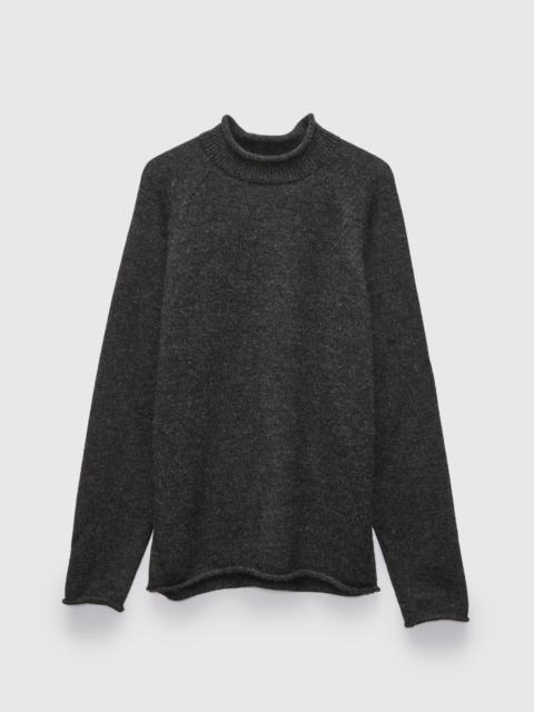 3sixteen Roll Neck Sweater in Charcoal Baby Alpaca