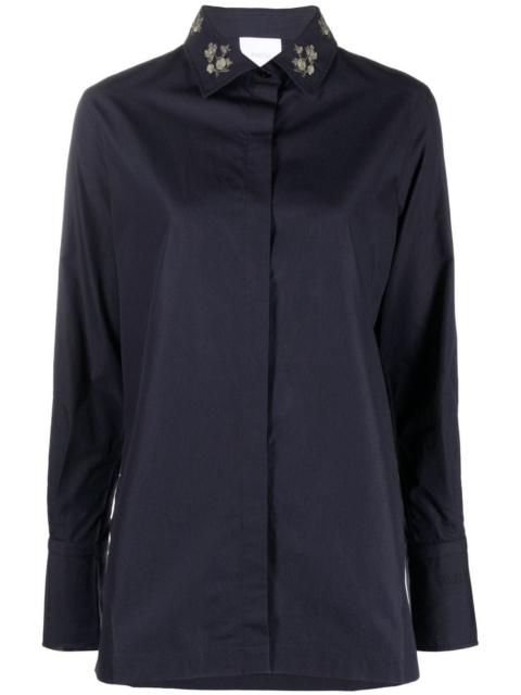 PATOU embroidered long-sleeve shirt
