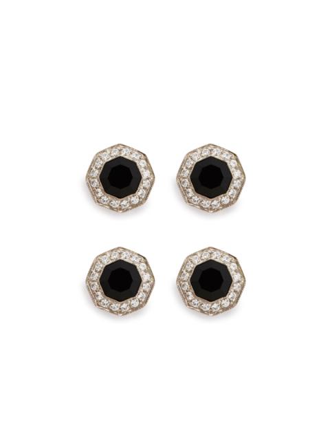 TOM FORD DIAMOND ONYX OCTAGON STUDS