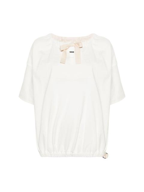 bow-detail cotton blouse