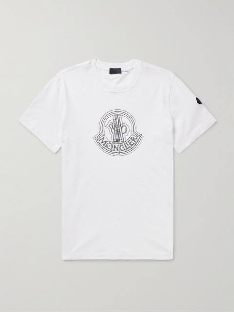 Moncler Logo-Appliquéd Printed Cotton-Jersey T-Shirt