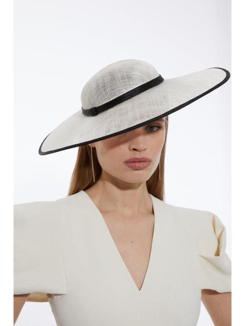 KAREN MILLEN Grosgrain Trim Large Disc Fascinator