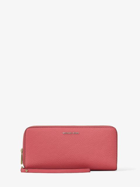 MICHAEL KORS Jet Set Travel Large Pebbled Leather Continental Wallet