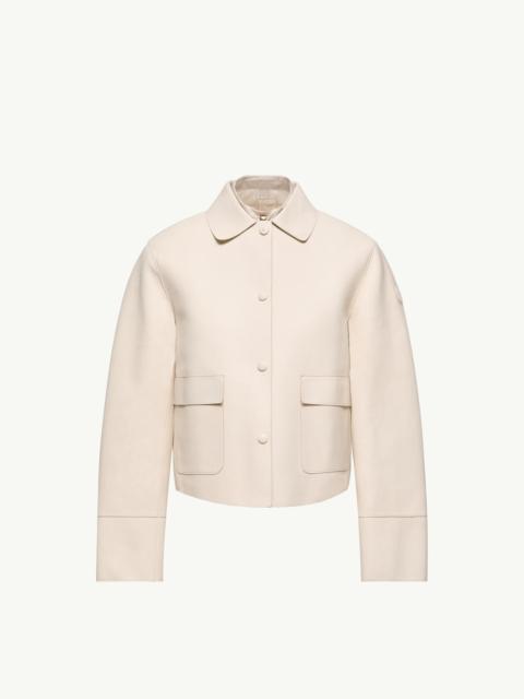 Moncler Haricot 3-in-1 Leather Down Shirt Jacket