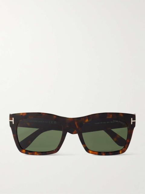 TOM FORD Nico Square-Frame Tortoiseshell Acetate Sunglasses