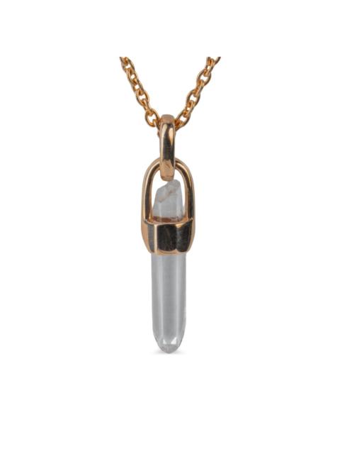 Parts of Four lemurian quartz talisman necklace