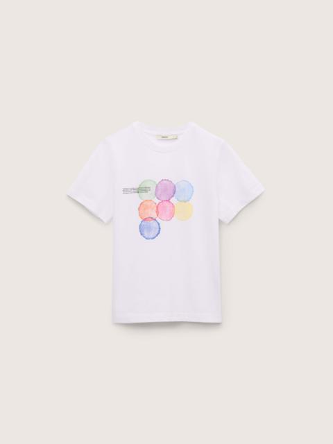PANGAIA Womens Midweight T-Shirt Seven Circles - White