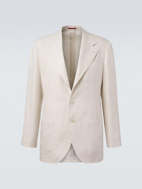 Brunello Cucinelli Single-breasted linen blazer
