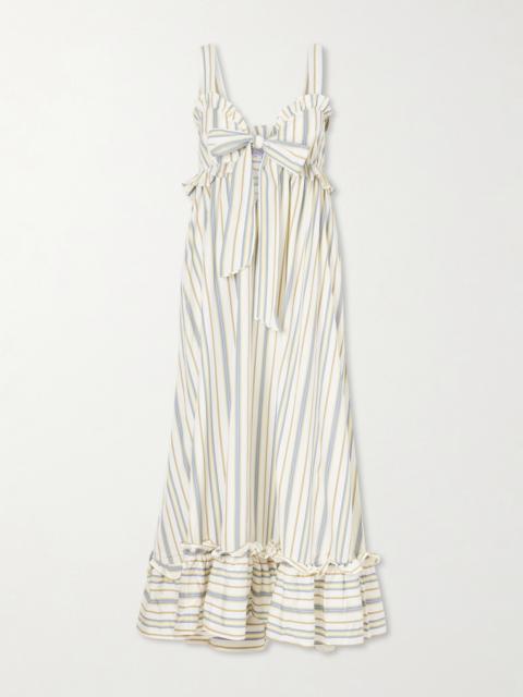 Thierry Colson Valentina Striped Cotton Maxi Dress
