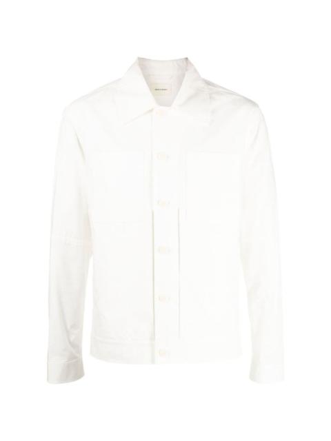 long-sleeve button-up shirt jacket