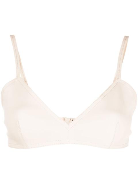 THE MANNEI Sierra leather cropped tank top