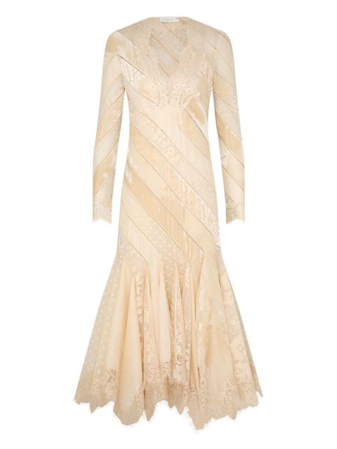 Zimmermann EDEN V NECK SPLICED GOWN