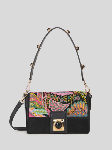 Etro MEDIUM CROWN ME SHOULDER BAG WITH PAISLEY EMBROIDERY