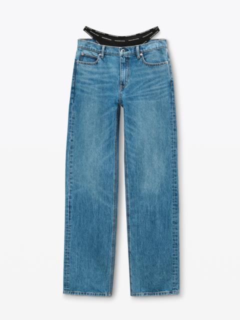 Alexander Wang Mid-Rise Jeans with Pre-Styled Logo Brief
