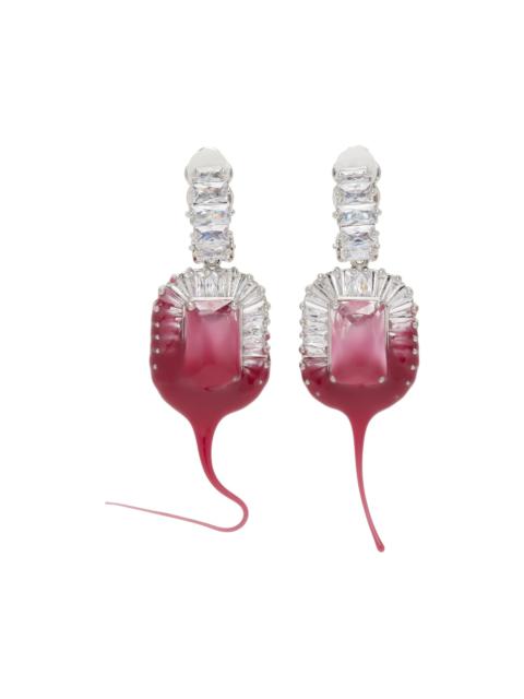 OTTOLINGER Pink Crystal Dip Earrings