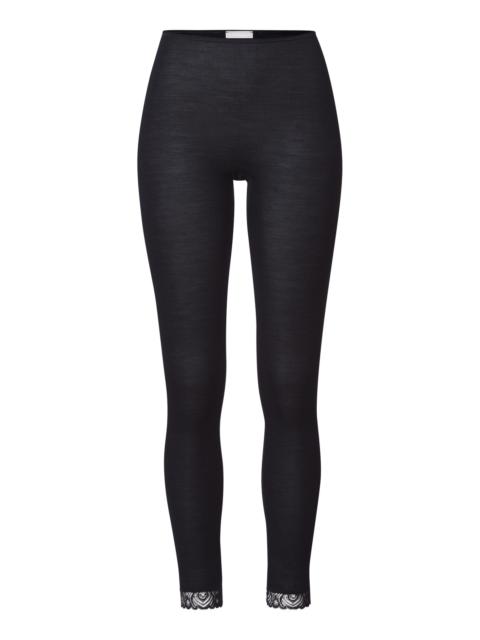 HANRO Woolen Lace Lace Trim Wool And Silk Leggings