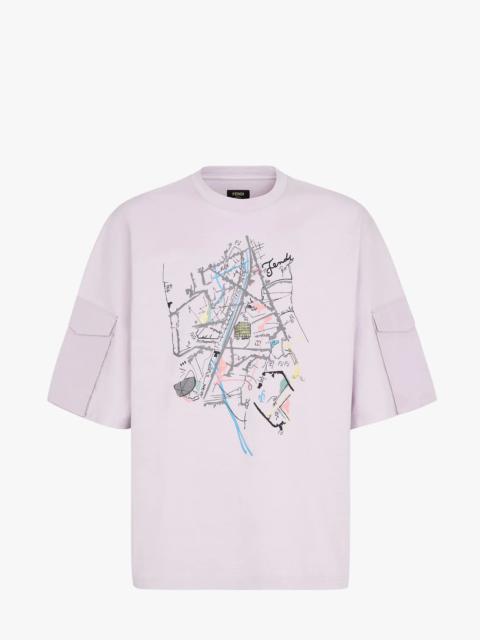 FENDI Lilac cotton T-shirt