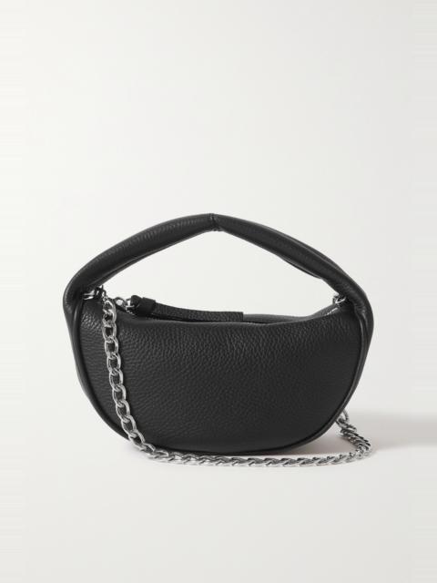 BY FAR Baby Cush chain-embellished textured-leather shoulder bag