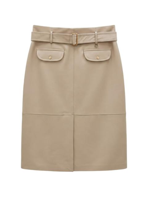 Moncler belted midi skirt