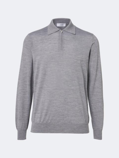 LARDINI Wool, silk, and cashmere polo sweater