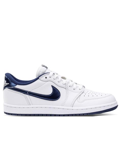 Jordan AIR JORDAN 1 LOW 85 'METALLIC BLUE' - WHITE/NAVY