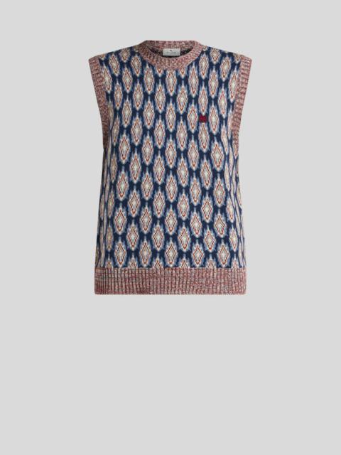 KNIT JACQUARD WAISTCOAT