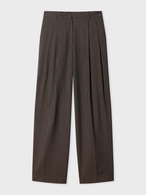 Paul Smith Women's Brown Houndstooth Collarless Two-Piece Suit