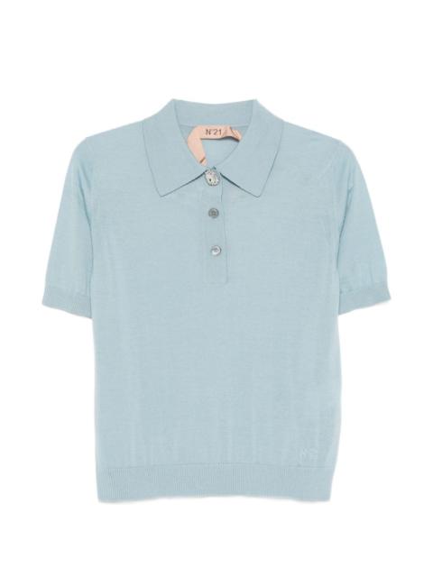 N°21 button embellished polo top