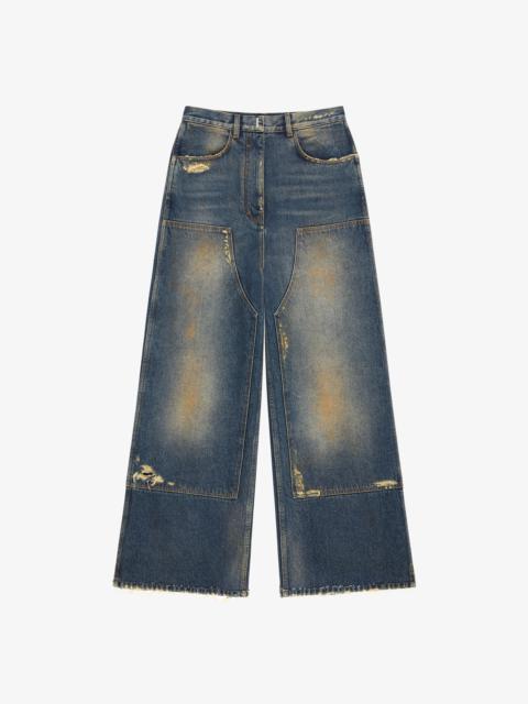 Givenchy OVERSIZED JEANS IN DENIM WITH PATCHES