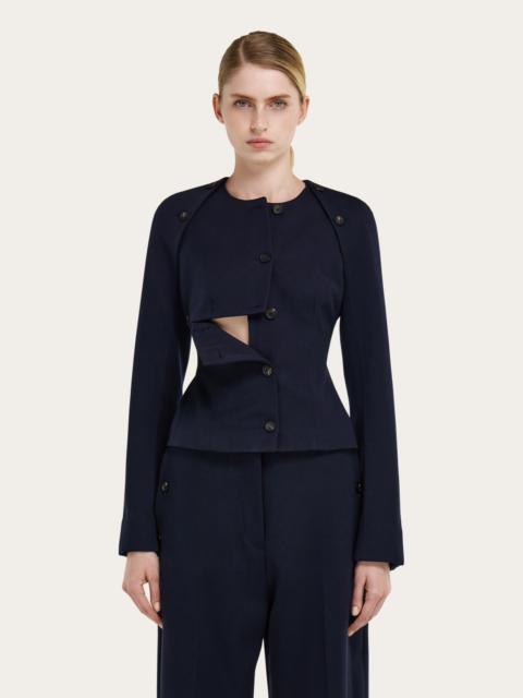 FERRAGAMO Cropped jacket with button detail