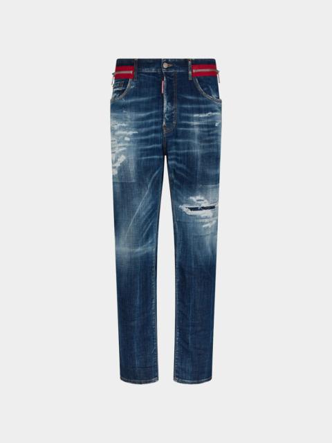 DSQUARED2 DARK RIPPED CAST WASH 642 JEANS