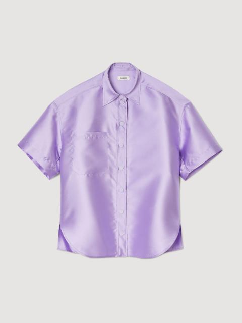 Sandro Oversized satin shirt