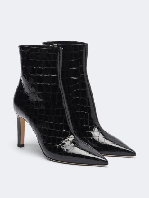 JIMMY CHOO Frankie croc-effect leather ankle boots