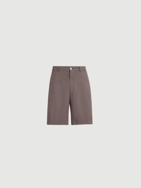Brunello Cucinelli Garment-dyed Bermuda shorts in American Pima cotton comfort gabardine