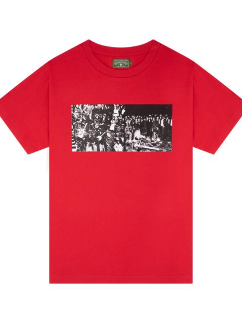 DENIM TEARS Black Entertainment Tee "Red" DT499