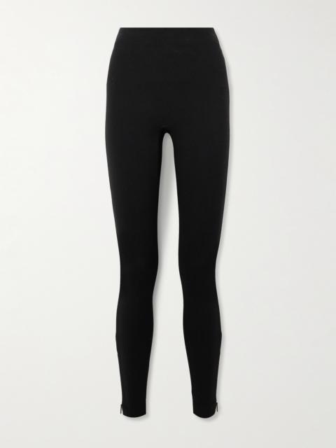 SPANX Spanxsupersmooth Perfectfit Zip-embellished Stretch-ponte Leggings