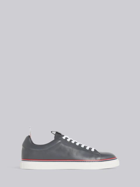 Thom Browne Medium Grey Vitello Calf Leather Tennis Shoe
