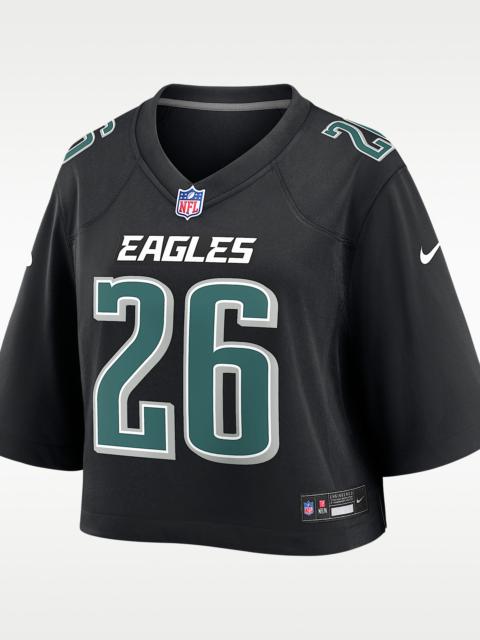 Nike Saquon Barkley Philadelphia Eagles Women's Nike NFL Cropped Tundra Game Jersey