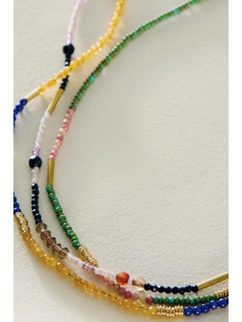 FREE PEOPLE Muse Semi-Precious Short Beaded Necklace