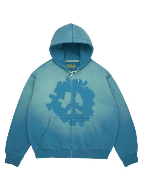 DENIM TEARS Peace Wreath Knockout Zip Hoodie "Blue" DT864