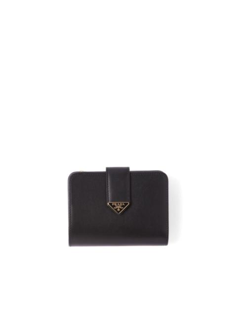 Prada triangle-logo leather bi-fold wallet