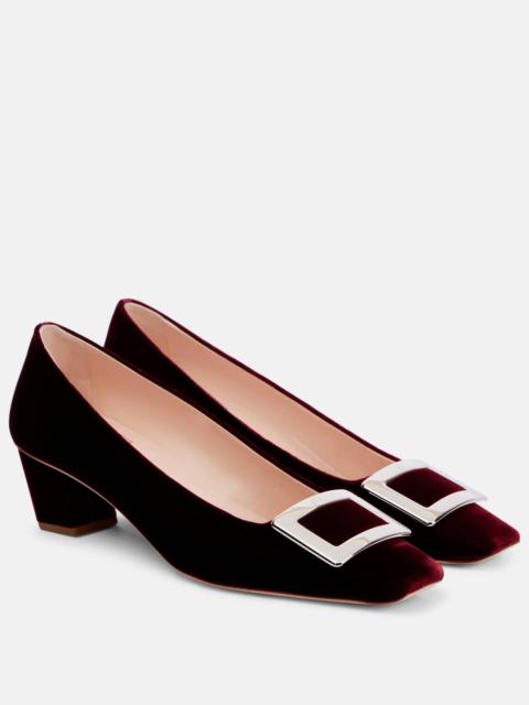 Roger Vivier Belle Vivier 45 faux fur-trimmed pumps