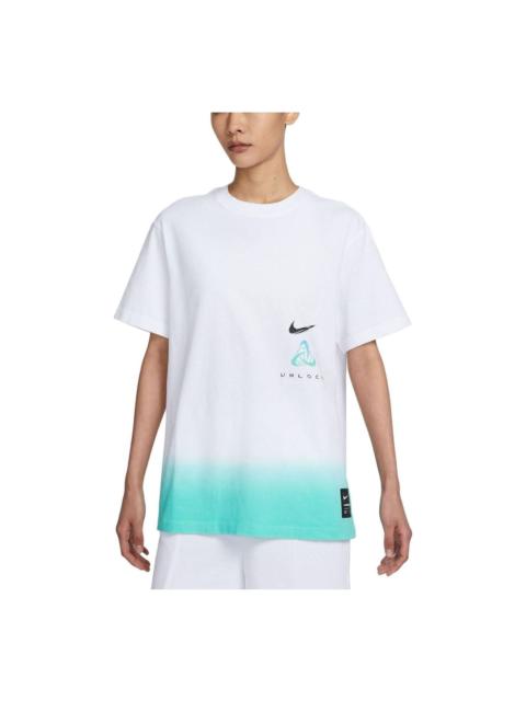 Nike (WMNS) Nike Basketball T-Shirt 'White Aqua' FJ7231-100